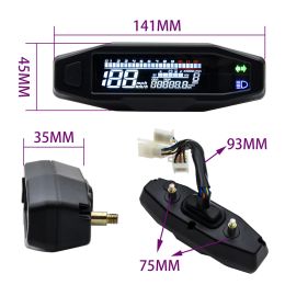2022 Motorcycle Speedometer Oil Gauge Tachometer Universal Digital Metres Instrument Cluster Turn Signal Light Indicator