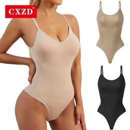 Waist Tummy Shaper CXZD Bodysuit Shapewear Women Full Body Shaper Tummy Control Hip Butt Lifter Corset Thigh Reductive Slimming Waist Trainer Q240525