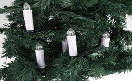 10pc LED Candle Light with Clips Home Party Wedding Xmas Tree Decor Remote controlled Flameless Cordless Christmas Candles Light Y1010865