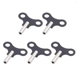 Clocks Accessories 5pcs Wood Clock Key Metal Tools Winding Swiss Repair Tool Black Keys For Wall Anti-Scraping Wear-Resistant