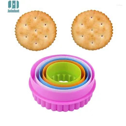 Baking Moulds 5pcs/set Round Shape Plastic Cake Mold Bread/toast/sushi/rice Mould Cutter