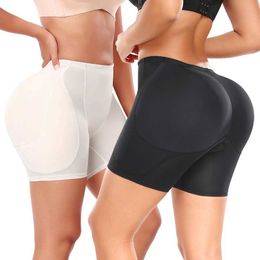 Waist Tummy Shaper Women Hip Butt Padded Booty Lifter Body Shaper Shorts Thicker Enhancer Removable 4 Pads Panty for Bigger Butt Fake Ass Boyshorts Q240525