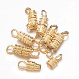 20pcs Brass Screw Twist Clasps Cord End Tip Connector Lock Closures For DIY Necklace Bracelet Jewellery Making Supplies Materials