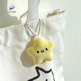 Cute Stars Plush Toy Doll Squeak Keychain Fluffy Soft Stuffed Backpack Bag Pendant Charms Adorkable Gift For Kids Girlfriend 240523
