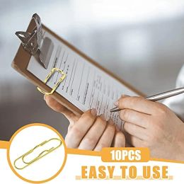 10Pcs Metal Pen Holder Clip Paper Clips Bookmarks Photo Memo Ticket Clip For Notebooks Paper Clips Office Stationery Tool