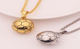 Whole Football Pendant Necklace For Men Chain Soccer Ball Hip Necklaces Male Sports Fans Men Accessories Christmas Gift2758626