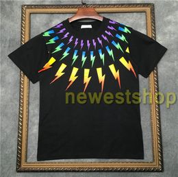 High Quality tshirts mens Colour geometry printing t shirts Fashion rainbow print T shirt Womens Cool Designer tShirts unsex tee1649439