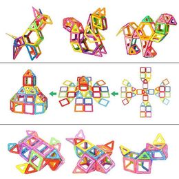 77pcs-253pcs Mini Magnetic Designer Construction Magnet Block Set Diy Model Building Toy Plastic Educational Toys For Children Q0723 Djmkc