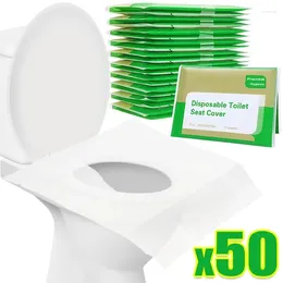 Toilet Seat Covers 50/30/10Pcs Disposable Cover Paper Waterproof Soluble Water Travel Camping El Bathroom Pad