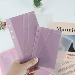 5Pcs Left Opening Pockets Binder Folders For 6Ring Notebook Divider Page Waterproof PVC Leaf Document Filing Bag