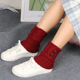 Women Leg Warmers Knitted Warm Foot Cover Boot Socks Short Boot Toppers Leg Sleeve Crochet Boot Cuffs Warm Keeper Streetwear