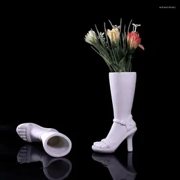 Vases Creative Resin High-heeled Shoes Vase Ornament Dried Flower Arrangement Fun Modern Fashion Plant Pot
