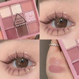 Ninecolor Eyeshadow Palette Rose Pink Colour Pearly Matte Glitter Pallete Shiny Eye Shadow Pigments 240523