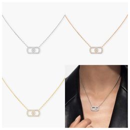 Pendant Necklaces Classic So Necklaces Set with Zircon S925 Sterling Silver Messica Necklace Original Luxury Jewellery Party Gift Q240525