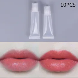 Storage Bottles 10Pcs 8/15ML Empty Lip Gloss Tubes Lipstick Tube Soft Makeup Squeeze Clear Lipgloss Container