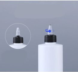 5pcs Plastic Bottle with Twist Top Cap for Solvents Oils Paint Ink Liquid Cigarette oil Pigment Squeeze Bottle Tip Applicator