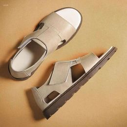 Toe Summer Leather Open Sandals Men's Casual Soft Bottom Non Slip Breathable Were Resistant Fashionable d9c