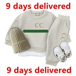 9 days delivered dhgate In stock Designer kids Clothing Sets Baby boys girls Sweater suit Tops pants two-piece