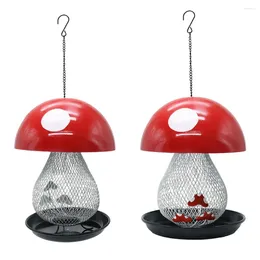 Other Bird Supplies Garden Feeder Metal Weather-resistant Hanging Capacity Squirrel Proof Mushroom Shaped Easy To Fill