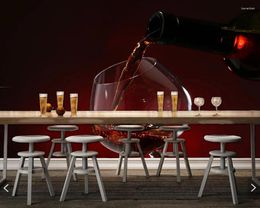 Wallpapers Custom Kitchen Papel De Parede Red Wine Mural For Bar KTV Restaurant Background Home Decor Wallpaper