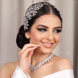 Hair Clips Bridal Tiara Shiny Wedding Headband Baroque Crown Brides Accessories Woman Head Jewelry For Party Princess Headwear Gift
