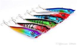 High Quanlity Vivid lifelike fish shape Popper Artificial Fishing Lures 85cm 12g Top water Plastic walkingdog Bait4285562