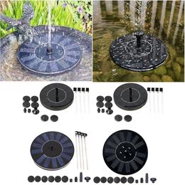 Garden Decorations 1.2W/1.4W 5LED Solar Fountain With 7 Nozzle Floating Powered Water Pump For Bird Bath Pond Pool Outdoor