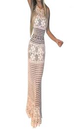 Casual Dresses Beach Cover Up Fashion Women Hollow Out Crochet Sunscreen Swimwear Knit Swimsuit Bandage4218645