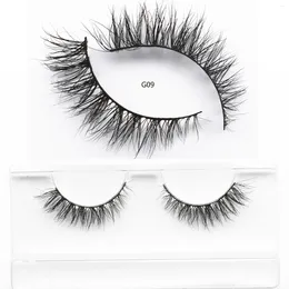 False Eyelashes G09 Mink Lashes Flare Natural Winged Look Fake 3D Eyelash Wispy Makeup Beauty Extension