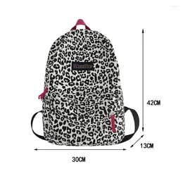 School Bags Women Canvas Backpack Zebra Cow Print Pattern Book Bag Ladies Large Capacity Travel Female Multi-Pockets Shoulder