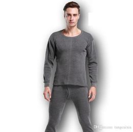 Thermal Underwear Sets For Men Winter Thermo Underwear Long Johns Winter Clothes Men Thick Thermal Clothing Solid1685096