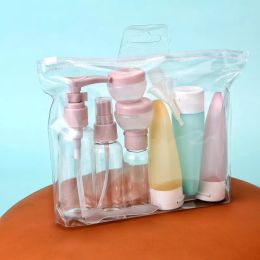 11PCS Travel Refillable Bottle Set 50ml 80ml 10g Nordic Style Empty Container Portable Cosmetic Lotion Toner Spray Shampoo Cream