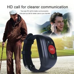 Newest Elderly GPS SOS Watch 4G Tracking Bracelet Health Temp. Management IP67 Waterproof Old People Locator Fall Alert Tracker