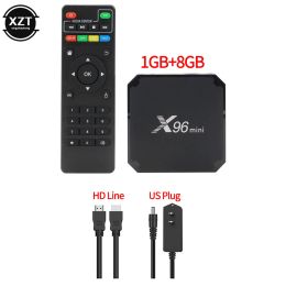 Original X96 mini Android 11.0 Smart TV Box h313 Quad Core 1GB 8GB Dual WiFi Media Player X96mini Set top box 1G 8G