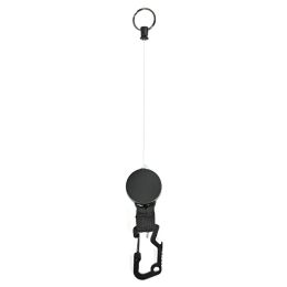1pc Retractable Pull Key Chain Belt Clip With Carabiner Reel Card Badge Holder Recoil Extends To 55cm EDC Tools