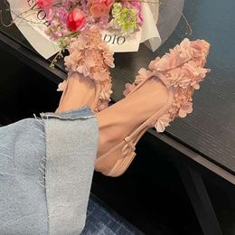 Petal s Sandals Wrapped Toe Women Pointy Head Fashion Designer Sandal Back Empty Flat Casual Party Dress Summer Shoes Fahion Deigner C adf aual Dre Shoe