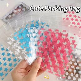 Gift Wrap 10/50Pcs Colour Star Packaging Bag Transparent Cookie Self-adhesive Idol Pocard Holder Protector Bags Party Supplies
