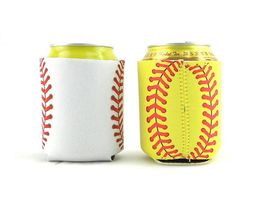 Monogrammed Neoprene Baseball Can Insulators for Beer Cola bottle Energy Drinks Sleeve Cooler holder Cover case Keep Temperature7163294