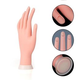 Bendable Table Mount Soft Manicure Practise Model Nail Art Training Faux Hand Reusable Practise hand mannequin hand nail design277642779