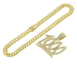 Pendant Necklaces Men Hip Hop Jewelry Number 1000 Necklace With 13mm Miami Cuban Chain Iced Out Bling Hiphop Jewlery Neckless Male4862010