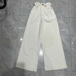 Basic & Casual Dresses M24 Spring/summer Series Pocket Embroidery West Gate Elastic Flower Bud Waist End Age Reducing Versatile Denim Pants
