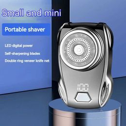 Electric Shavers MOTA Mini Electric Shaver for Men Portable Beard Knife TYPE-C Charging Shavers Face Body Razor with Digital Power Display Q240525