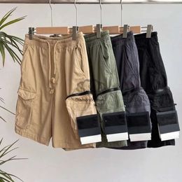 Men's Designer Stones Islandness Shorts Cargo Pockets Work Five-Piece Womens Summer Sweatpants Multi-Function Thigh Pants Short Casual Loose 17