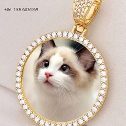 Fartory Price Iced Out Porsonailzed VVS Moissanite Diamond Pet Picture Photo Memory Pendant Hip Hop Sier Sterling Jewellery