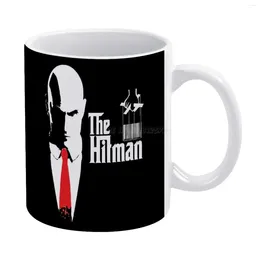 Mugs The Hitman White Mug 11oz Ceramic Tea Cup Coffee Friends Birthday Gift Gamer Gaming Geek Nerd Code 47 Video Games Esp