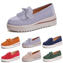 Style8 GAI Women Casual Shoes Platform Sneaker Slip On Black Brown Beige Red Green Navy Purple Ivory Woman Fashion Trainers Sneakers Outdoor Jogging Walking