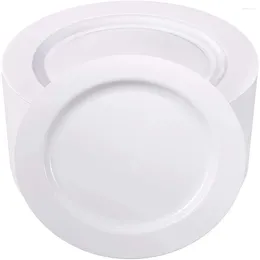 Disposable Dinnerware Plastic Plate - 25pack(white)