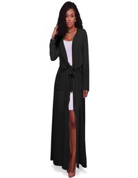 Whole2017 New Fashion Trench Coat for Womens Plus Size Summer Chiffon Trench Women Cardigan Casual Long Duster Trench Coat Fe4455682
