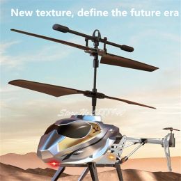 3.5CH Metal Alloy RC Drone Helicopter 2.4G Gyrocopter One Key Take Off Smart Hover High LED Lighting Remote Control Helicopter