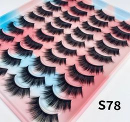 Whole 20 Pairs 3d Faux Mink Lashes Bulk Wispy Natural Long Eyelashes Pack Short Eyelash Extension Make Up Tools Cils8980098